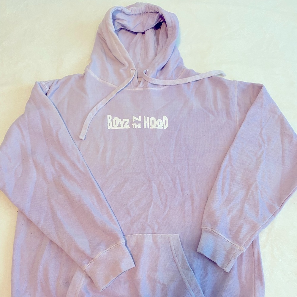 Light purple boys in the hood graphic hoodie